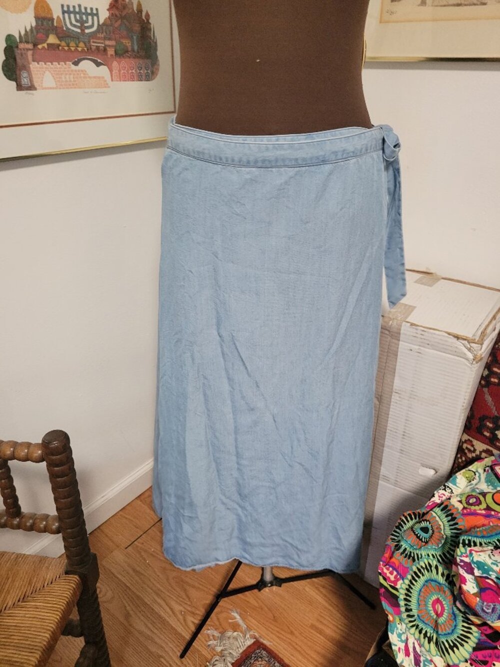 Chaps Ralph Lauren Denim Wrap Skirt Size XL